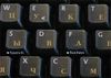 Наклейки на клавиатуру - золотые  (для темных клавиш)